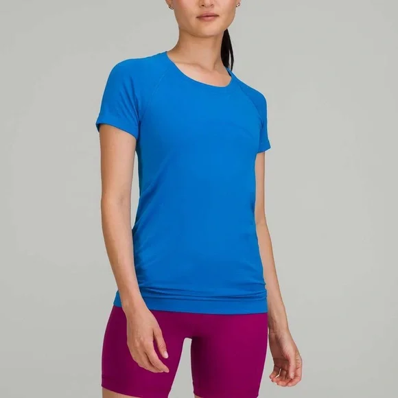 Lululemon Swiftly Tech Short Sleeve Shirt 2.0 Poolside Size 12 - Picture 1 of 5